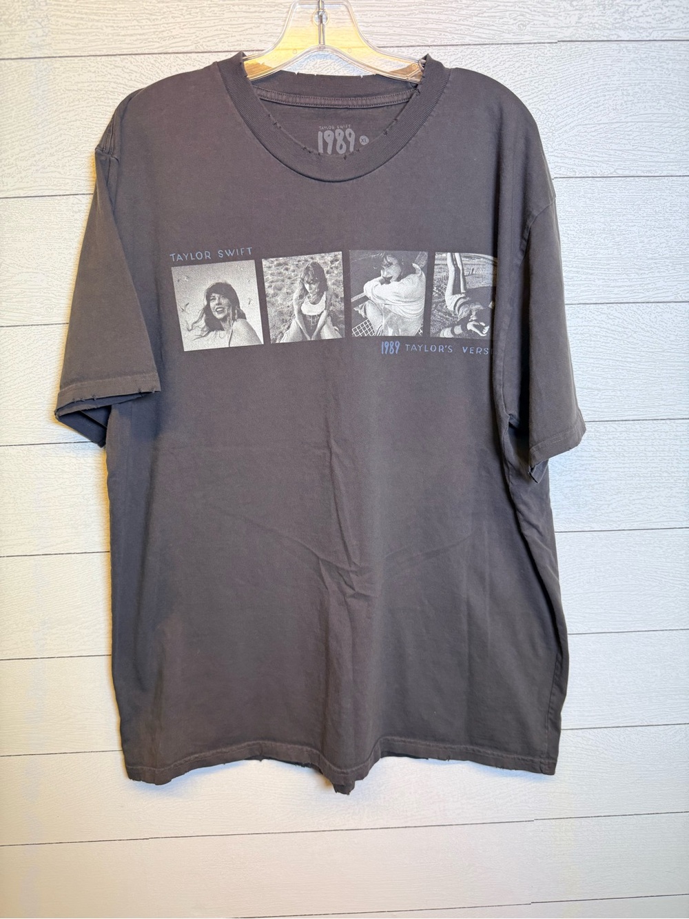 Taylor Swift 1989 Taylor’s Version Photo Strip distressed Charcoal Tee XL